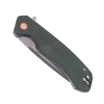 Klaken Knives Ridge Folding Knife Green G10 Handle D2 Plain Edge Stonewash Finish J146-Ridge-Grn-SW