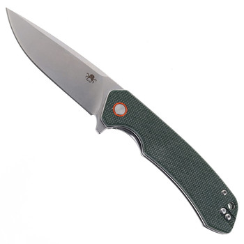Klaken Knives Ridge Folding Knife Green G10 Handle D2 Plain Edge Stonewash Finish J146-Ridge-Grn-SW
