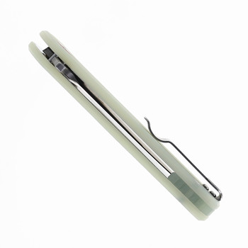 Klaken Knives Virex Folding Knife Jade G10 Handle D2 Plain Edge Satin Finish J147-Virex-Jade G10-Sat