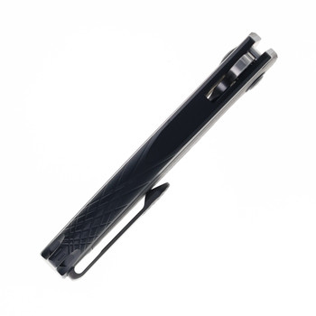 Reate Knives Jack Jr. Folding Knife IIntegral Aluminmum/Carbon Fiber Handle S30V Black DLC Blade Black Pivot