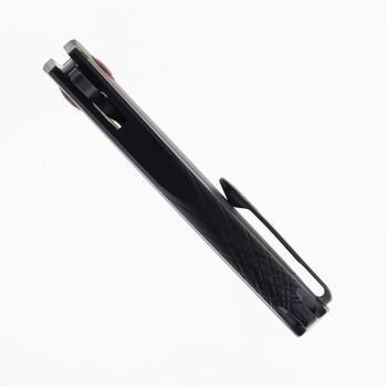 Reate Knives Jack Jr. Folding Knife IIntegral Aluminmum/Carbon Fiber Handle S30V Black DLC Blade Red Pivot