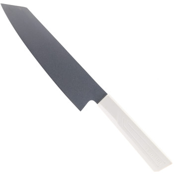 TwoSun Fixed Blade Kitchen Chef Knife Gray Nylon Fiberglass Handle 14C28N Plain Edge TS909-WH