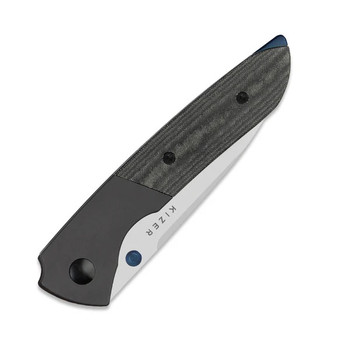 Kizer Spitfire Folding Knife Gray/Black Aluminum/Micarta Handle 14C28N Drop Point Plain Edge Satin Finish V3690A1 Kizer Spitfire Folding Knife Gray/Black Aluminum/Micarta Handle 14C28N Drop Point Plain Edge Satin Finish V3690A1