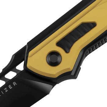 Kizer Zero Folding Knife Black/Yellow Titanium/Aluminum Handle S35VN Reverse Tanto Plain Black Blade Ki3664A1 Kizer Zero Folding Knife Black/Yellow Titanium/Aluminum Handle S35VN Reverse Tanto Plain Black Blade Ki3664A1