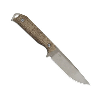 Kizer Begleiter Fixed Blade Knife Brown Burlap Micarta Handle 3V Drop Point Plain Edge 1045MD1