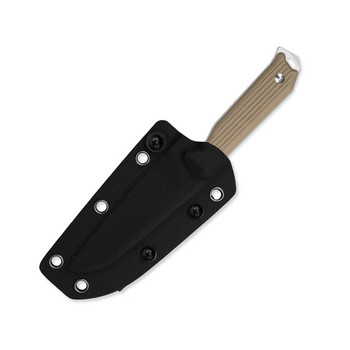 Kizer Begleiter Fix Fixed Blade Knife Brown G10 Handle AEB-L Sheepsfoot Plain Edge Satin 1045MS2