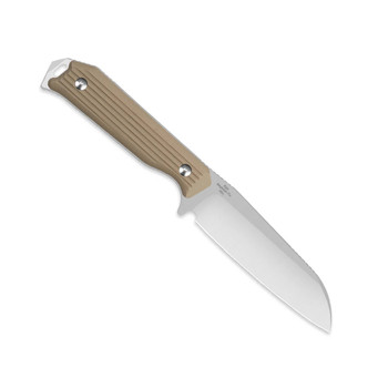 Kizer Begleiter Fix Fixed Blade Knife Brown G10 Handle AEB-L Sheepsfoot Plain Edge Satin 1045MS2