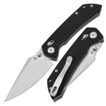 Tenable Fenrir Cross Bar Lock Folding Knife Frag Black Micarta