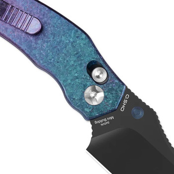 Kizer Mini Bulldog Folding Knife Purple/Blue Titanium Handle S45VN Sheepsfoot Plain Black Blade Ki3672SA1 Kizer Mini Bulldog Folding Knife Purple/Blue Titanium Handle S45VN Sheepsfoot Plain Black Blade Ki3672SA1
