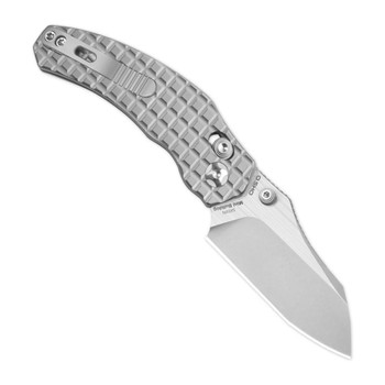 Kizer Mini Bulldog Folding Knife Sliver Titanium Handle S45VN Sheepsfoot Plain Edge Ki3672SA2 Kizer Mini Bulldog Folding Knife Sliver Titanium Handle S45VN Sheepsfoot Plain Edge Ki3672SA2