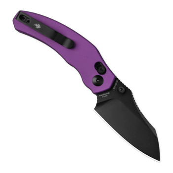 Kizer Mini Bulldog Folding Knife Purple Aluminum Handle Nitro-V Sheepsfoot Plain Black Blade V3672SA1 Kizer Mini Bulldog Folding Knife Purple Aluminum Handle Nitro-V Sheepsfoot Plain Black Blade V3672SA1