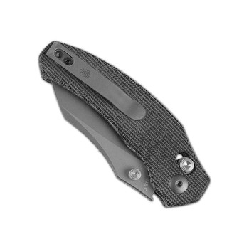 Kizer Mini Bulldog Folding Knife Black Micarta Handle Nitro-V Sheepsfoot Plain Edge V3672SA2