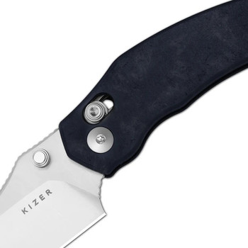 Kizer Mini Bulldog Folding Knife Blue Canyon Richlite Handle Nitro-V Sheepsfoot Plain Edge V3672SA3 Kizer Mini Bulldog Folding Knife Blue Canyon Richlite Handle Nitro-V Sheepsfoot Plain Edge V3672SA3
