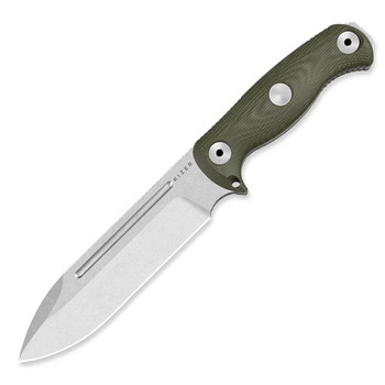 Kizer Drop Bear Fixed Blade Knife Green Micarta Handle AEB-L Drop Point Plain Edge 1103A1
