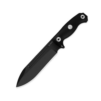 Kizer Drop Bear Fixed Blade Knife Black Micarta Handle 1095 Drop Point Plain Black Blade 1103A2