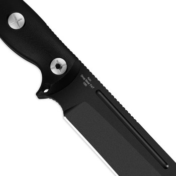 Kizer Drop Bear Fixed Blade Knife Black Micarta Handle 1095 Drop Point Plain Black Blade 1103A2