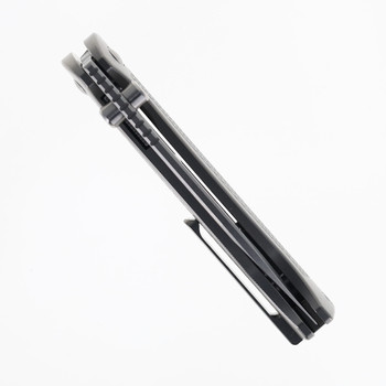 TwoSun Folding Knife Gray Titanium Handle 14C28N Plain Edge TS484-14C28N