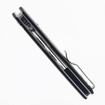 Bestech Snakebird BG58C Button Lock Black G10 Handle 14C28N Satin Blade Folding Knife