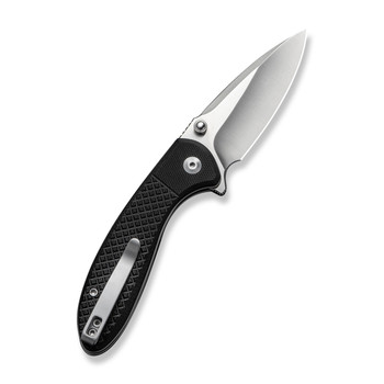 Civivi Faeger Folding Knife Milled Black G10 Handle 14C28N Plain Edge Satin Finish C24031-1