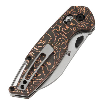 Kansept Model 6 Folding Knife Copper Carbon Fiber Handle S35VN