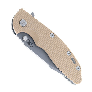Hinderer Knives XM-18 3.5" Harpoon Spanto Folding Knife Coyote G10 & Working Finish Titanium Handle Magnacut Blade