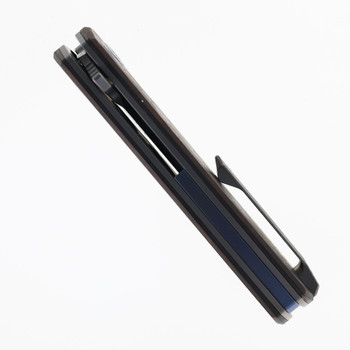 Mechforce & Oeser Nebo Folding Knife Copper Carbon Fiber Handle Dark Elmax Stonewashed Blade