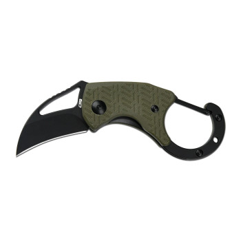 CJRB Anansi AR-RPM9 Steel Black Blade Green G10 Handle Folding Knife J1964-BGN