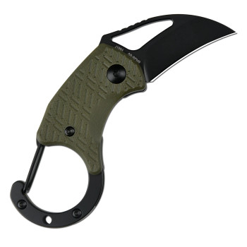 CJRB Anansi AR-RPM9 Steel Black Blade Green G10 Handle Folding Knife J1964-BGN