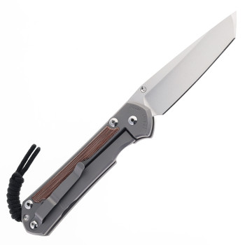 Chris Reeve Large Sebenza 31 Folding Knife Glass Blasted Titanium & Natural Canvas MagnaCut Tanto L31-1234 Chris Reeve Large Sebenza 31 Folding Knife Glass Blasted Titanium & Natural Canvas MagnaCut Tanto L31-1234