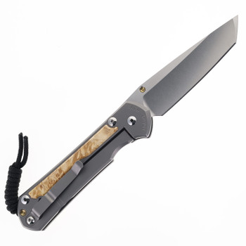 Chris Reeve Large Sebenza 31 Folding Knife Glass Blasted Titanium & Box Elder MagnaCut Tanto L31-1132 Chris Reeve Large Sebenza 31 Folding Knife Glass Blasted Titanium & Box Elder MagnaCut Tanto L31-1132