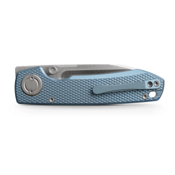 Vosteed Raccoon V Folding Knife Blue Titanium Handle  M390 Blade Vanchor Lock  A4002