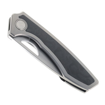 Gecko Customz Knifeworks Sikorae V2 Folding Knife Thumb Hole Black Pearl Inlay Magnacut Blade