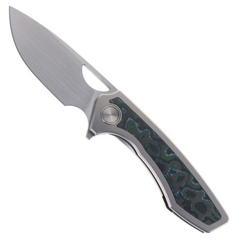 Gecko Customz Knifeworks Sikorae V2 Folding Knife Flipper Kelp Bed Inlay Magnacut Blade