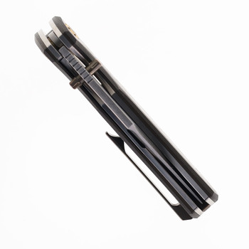 North Mountain Blades Jellyfish 4th Generation Folding Knife Copper Carbon Fiber Handle M390 Thin Compound Grind Plain Edge NMB-JLLY-COMGINDTHIN-CPPR-CF