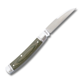 Rosecraft Blades Mud Creek Congress Folding Knife Green Micarta Handle D2 Wharncliffe Plain Edge RCT028-LGM