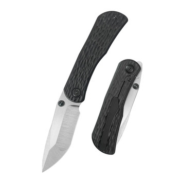 KB Folklore Folding Knife Regular DLC Titanium Jigged Pattern