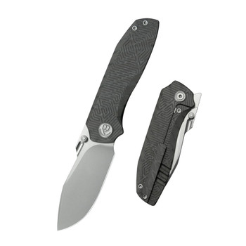 KB Agera Frame Lock Pocket Folding Knife Flame Titanium w/ Milling Handle M390 Blade KB437B