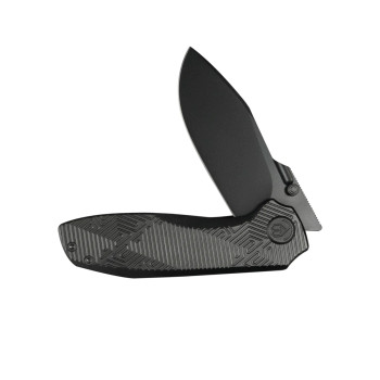 KB Agera Frame Lock Pocket Folding Knife Regular DLC Titanium w/ Milling Handle DLC M390 Blade KB437C