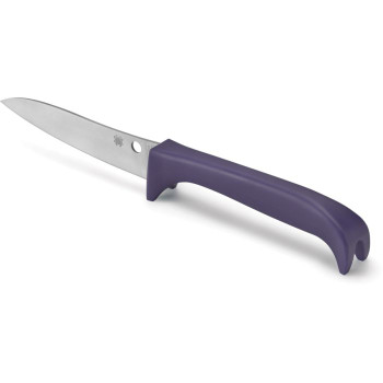 Spyderco Counter Critter Purple Handle Kitchen Knife Satin 7Cr17MoV Blade K21PPR
