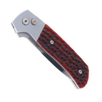 Pro-Tech 2025 ATCF Custom 003 Automatic Folding Knife Bone Inlay Handle 154CM Plain Edge