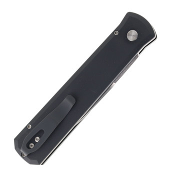 Pro-Tech Godfather Automatic Knife Black Aluminum Handle 154CM Spear Point Plain Edge 921-MOP