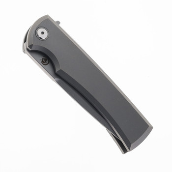 Chaves Knives Liberation Street Integral Titanium Handle Folding Knife M390 Stonewashed Tanto Blade