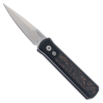 Pro-Tech Godson Automatic Knife Black /Copper Aluminum Carbon Fiber Handle 20CV Spear Point Plain Edge 7210 Livewire 20CV Pro-Tech Godson Automatic Knife Black /Copper Aluminum Carbon Fiber Handle 20CV Spear Point Plain Edge 7210 Livewire 20CV