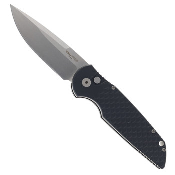 Pro-Tech Tactical Response TR-3 X1 Automatic Knife Black Aluminum Handle Magnacut Plain Edge Stonewash Finish TR-3 X1 SW MC