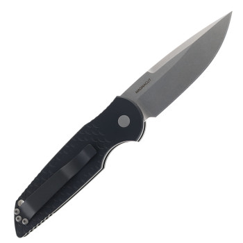 Pro-Tech Tactical Response TR-3 X1 Automatic Knife Black Aluminum Handle Magnacut Plain Edge Stonewash Finish TR-3 X1 SW MC
