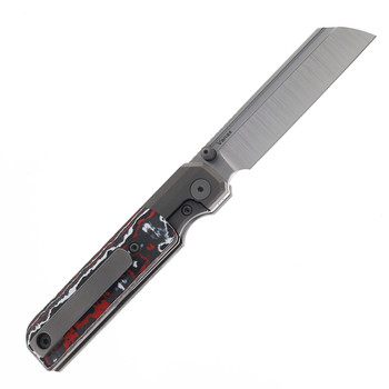 Knife Standards RR Station Express Dark Ice Folding Knife Black/White Carbon Fiber Handle Vanax Plain Edge Dark Blast Finish KS-RRSE-Dark Blast Knife Standards RR Station Express Dark Ice Folding Knife Black/White Carbon Fiber Handle Vanax Plain Edge Dark Blast Finish KS-RRSE-Dark Blast