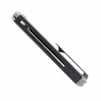 North Mountain Blades Folding Knife Satin Titanium Handle SLD Tanto Plain Edge 2505B-Ti-Hole