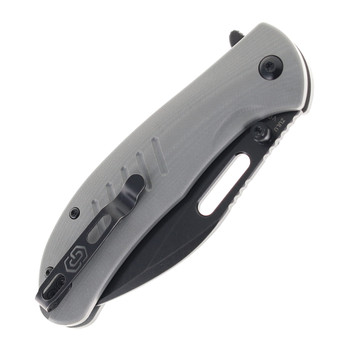 Critcal Strike Zulu Folding Knife Gray G10 Handle VG-10 Plain Edge Black Stonewash Finish TL505-GRBW