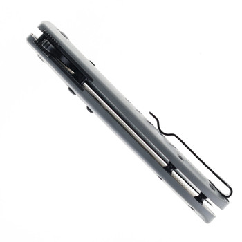 Critcal Strike Zulu Folding Knife Gray G10 Handle VG-10 Plain Edge Black Stonewash Finish TL505-GRBW