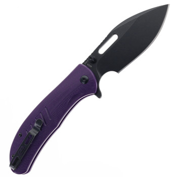 Critcal Strike Zulu Folding Knife Purple G10 Handle VG-10 Plain Edge Black Stonewash Finish TL505-PLBW